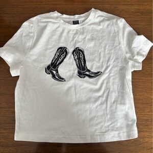 Cowboy boot baby tee